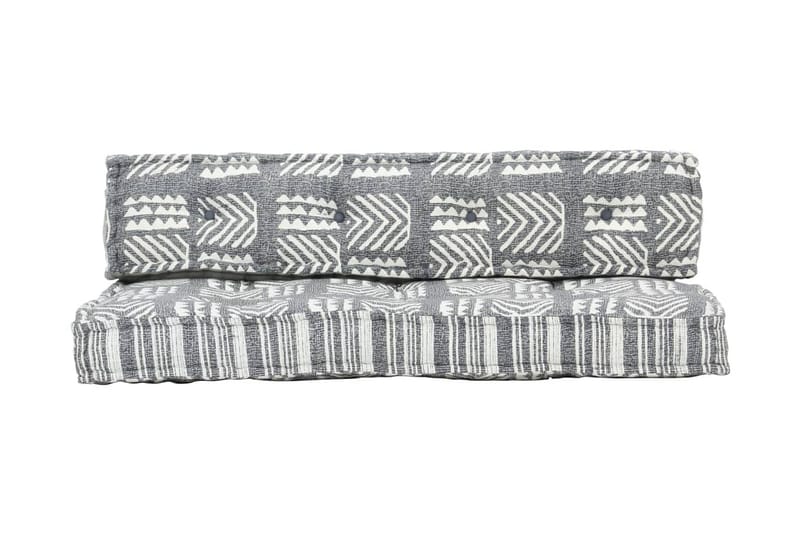 Hynde Til Pallesofa Stof Patchwork Grå - Grå - Havemøbler - Hynder - Hynder til bænk & havesofa