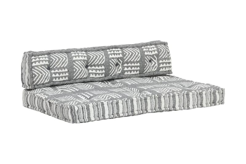 Hynde Til Pallesofa Stof Patchwork Grå - Grå - Havemøbler - Hynder - Hynder til bænk & havesofa