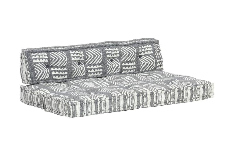 Hynde Til Pallesofa Stof Patchwork Grå - Grå - Havemøbler - Hynder - Hynder til bænk & havesofa