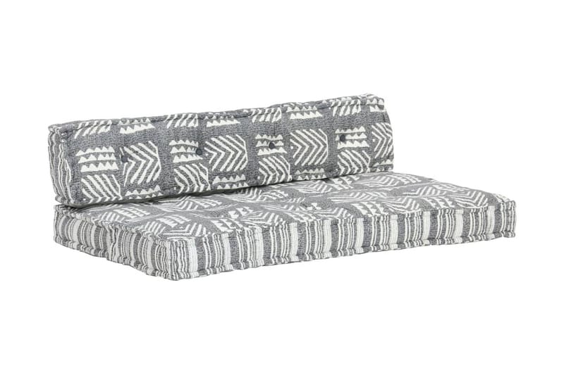 Hynde Til Pallesofa Stof Patchwork Grå - Grå - Havemøbler - Hynder - Hynder til bænk & havesofa
