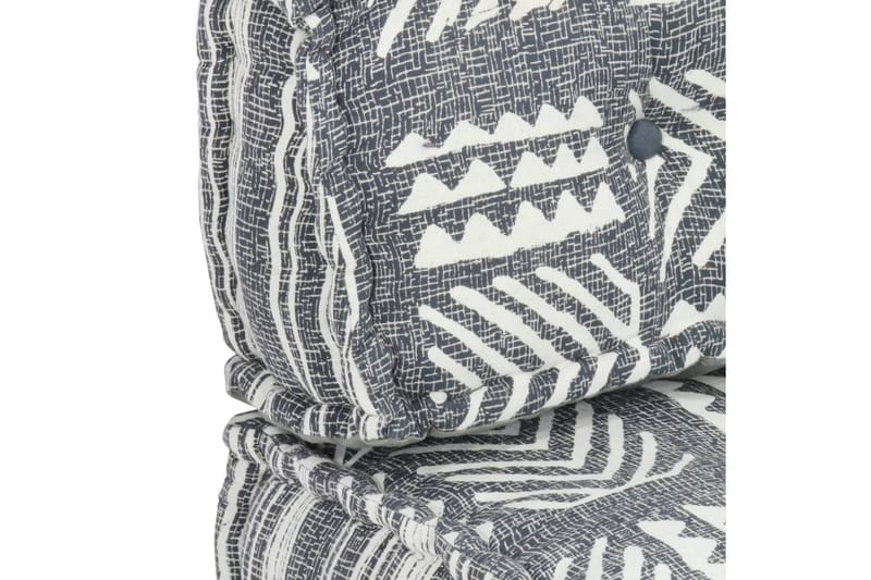 Hynde Til Pallesofa Stof Patchwork Grå - Grå - Havemøbler - Hynder - Hynder til bænk & havesofa