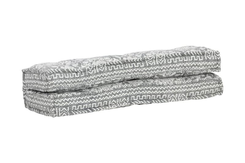 Hynde Til Pallesofa Stof Patchwork Lysegrå - Grå - Havemøbler - Hynder - Hynder til bænk & havesofa