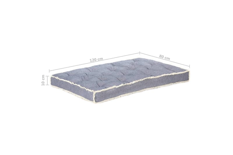 hynde til pallesofa 120x80x10 cm blå - Blå - Havemøbler - Hynder - Hynder til bænk & havesofa