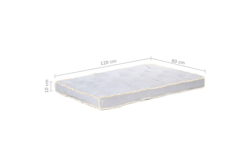 hynde til pallesofa 120x80x10 cm grå - Grå - Havemøbler - Hynder - Hynder til bænk & havesofa