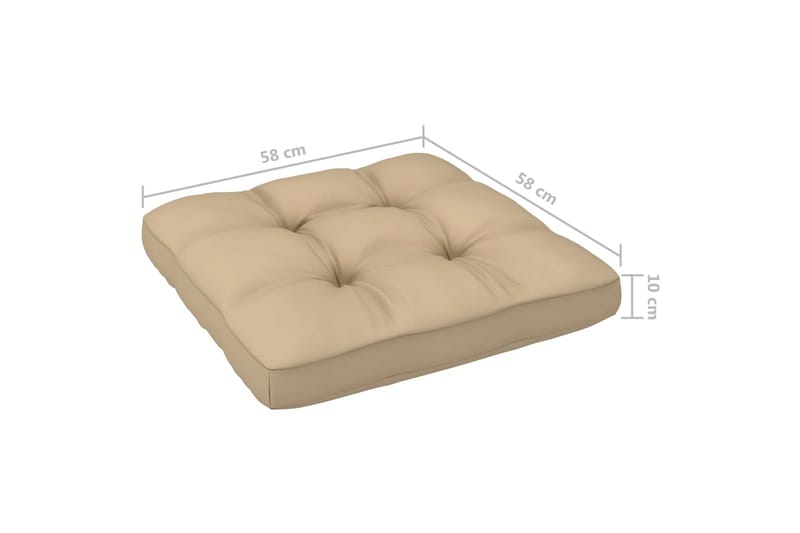 Hynde Til Pallesofa 58x58x10 cm Beige - Beige - Hynder til bænk & havesofa