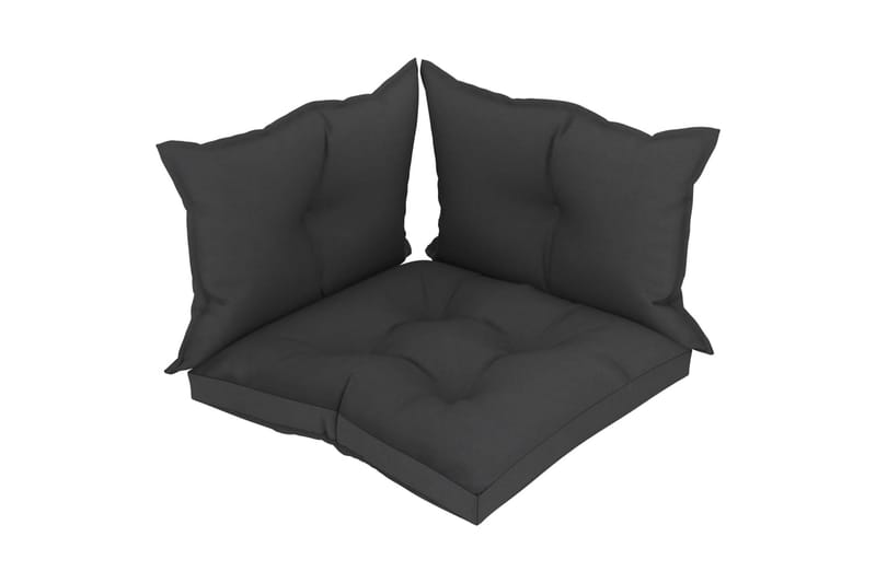 Hynder Til Pallesofa 3 stk. Stof Sort - Sort - Havemøbler - Hynder - Hynder til bænk & havesofa