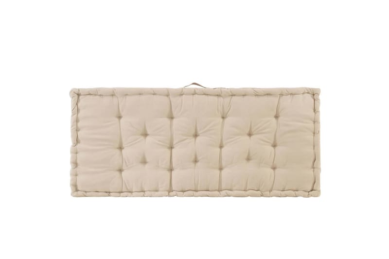 Hynder Til Pallesofa 2 stk. Bomuld Beige - Beige - Hynder til bænk & havesofa