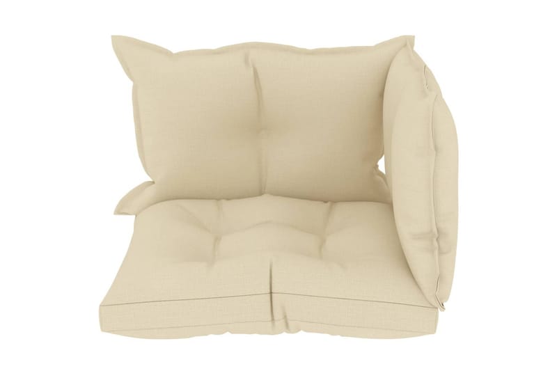 Hynder Til Pallesofa 3 stk. Stof Cremefarvet - Creme - Havemøbler - Hynder - Hynder til bænk & havesofa