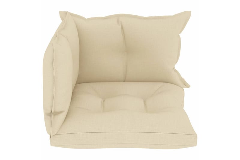 Hynder Til Pallesofa 3 stk. Stof Cremefarvet - Creme - Havemøbler - Hynder - Hynder til bænk & havesofa