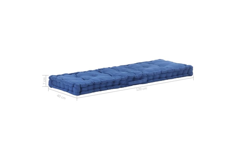 Hynder Til Pallesofa 2 stk. Bomuld Lyseblå - Blå - Havemøbler - Hynder - Hynder til bænk & havesofa