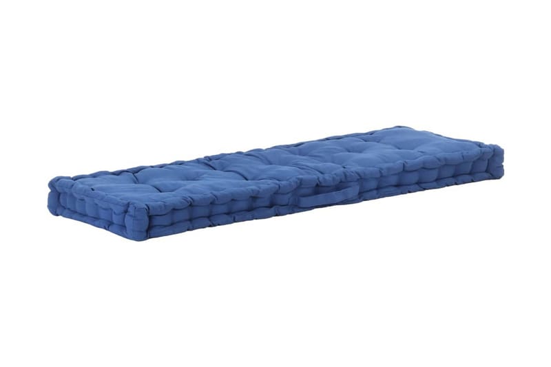 Hynder Til Pallesofa 2 stk. Bomuld Lyseblå - Blå - Havemøbler - Hynder - Hynder til bænk & havesofa