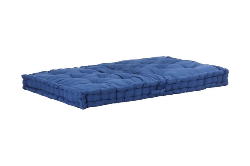 Hynder Til Pallesofa 2 stk. Bomuld Lyseblå - Blå - Havemøbler - Hynder - Hynder til bænk & havesofa