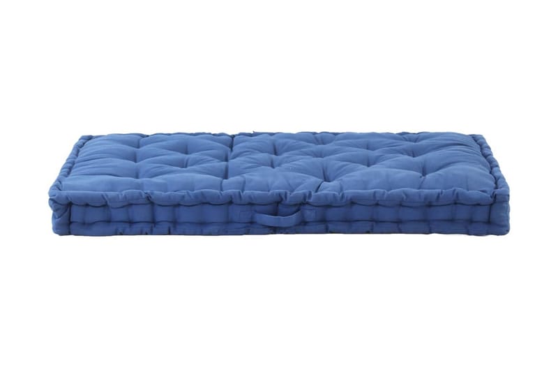 Hynder Til Pallesofa 2 stk. Bomuld Lyseblå - Blå - Havemøbler - Hynder - Hynder til bænk & havesofa