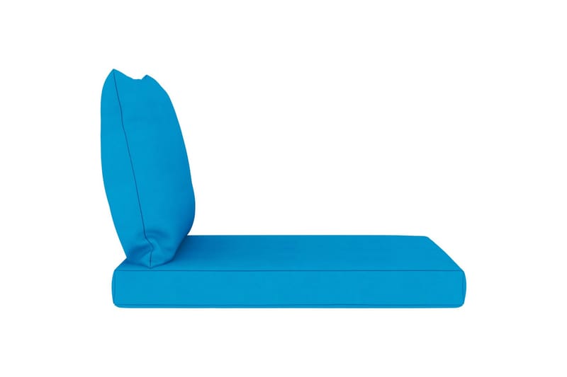 Hynder til pallesofa 2 stk. stof lyseblå - Blå - Havemøbler - Hynder - Hynder til bænk & havesofa