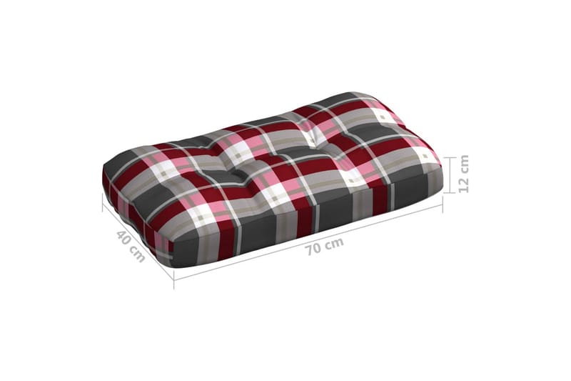 hynder til pallesofa 5 stk. rødternet mønster - Flerfarvet - Havemøbler - Hynder - Hynder til bænk & havesofa