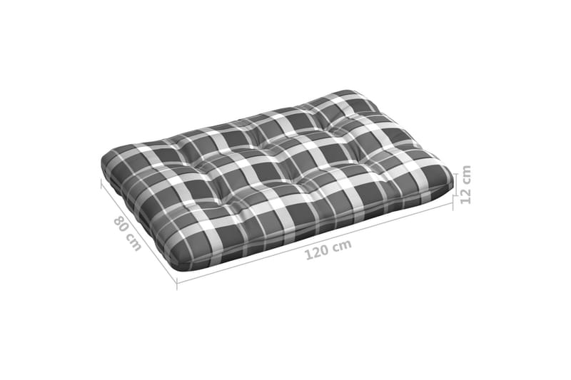 hynder til pallesofa 5 stk. gråternet mønster - Flerfarvet - Havemøbler - Hynder - Hynder til bænk & havesofa