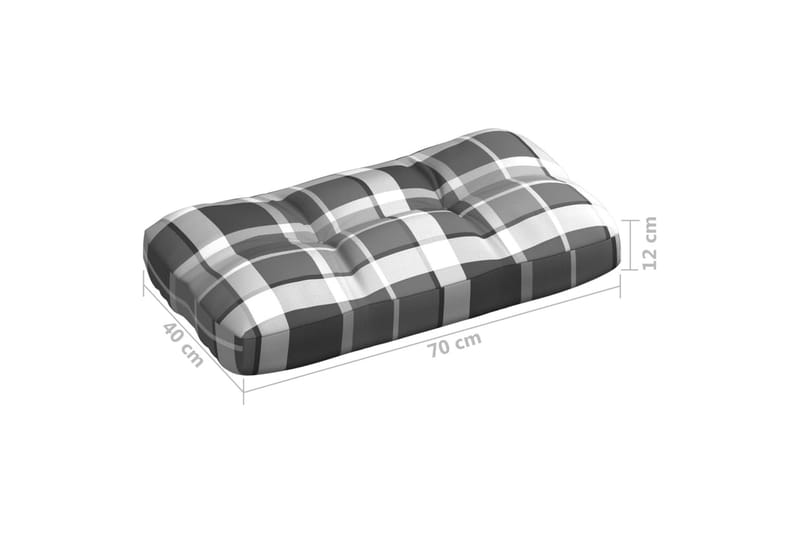 hynder til pallesofa 5 stk. gråternet mønster - Flerfarvet - Havemøbler - Hynder - Hynder til bænk & havesofa