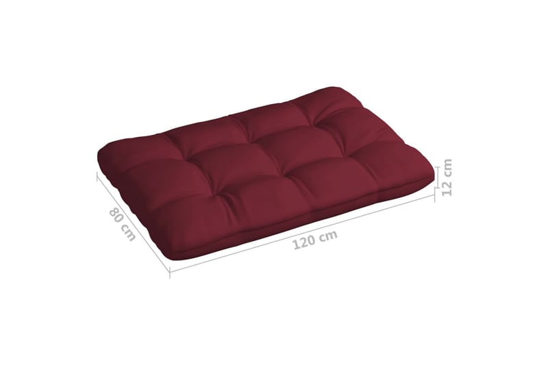 Hynder til pallesofa 5 stk. vinrød - Rød - Havemøbler - Hynder - Hynder til bænk & havesofa