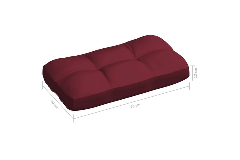 Hynder til pallesofa 5 stk. vinrød - Rød - Havemøbler - Hynder - Hynder til bænk & havesofa