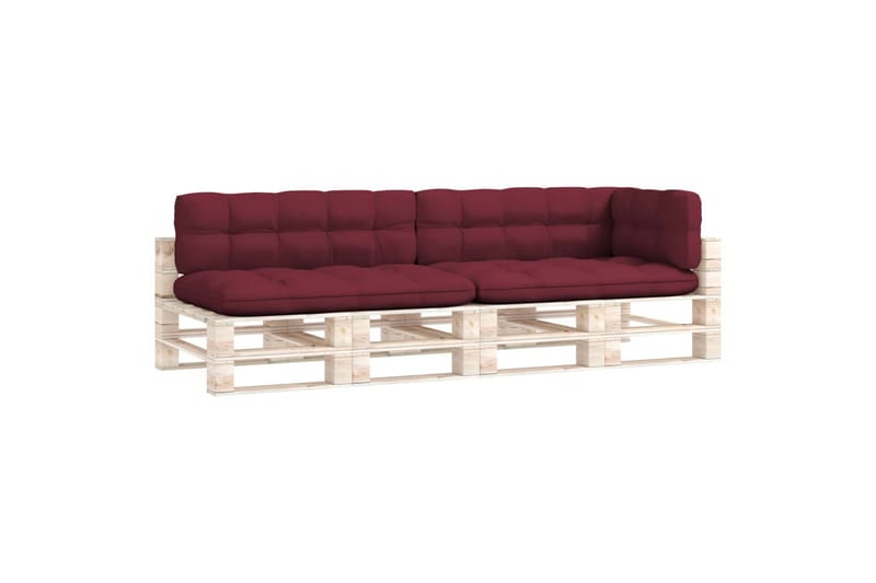 Hynder til pallesofa 5 stk. vinrød - Rød - Havemøbler - Hynder - Hynder til bænk & havesofa