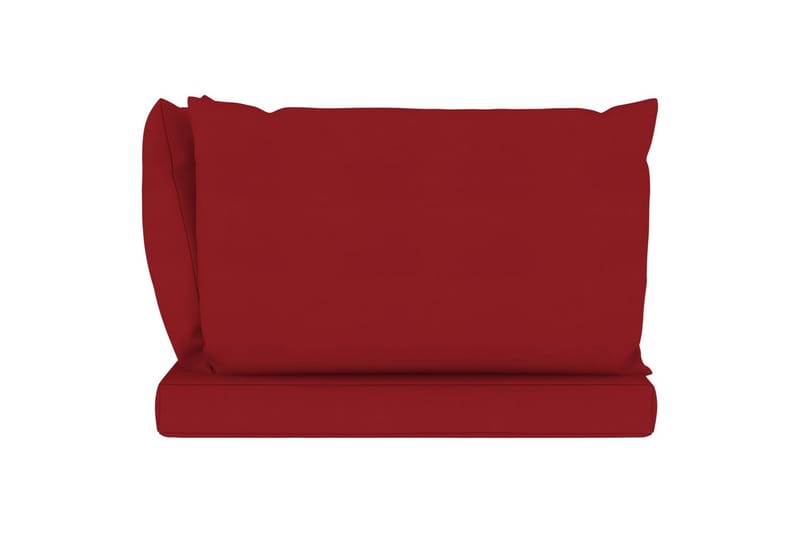 Hynder til pallesofa 3 stk. stof vinrød - Rød - Havemøbler - Hynder - Hynder til bænk & havesofa