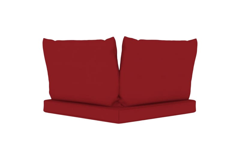 Hynder til pallesofa 3 stk. stof vinrød - Rød - Havemøbler - Hynder - Hynder til bænk & havesofa
