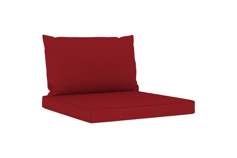 Hynder til pallesofa 2 stk. stof vinrød - Rød - Havemøbler - Hynder - Hynder til bænk & havesofa