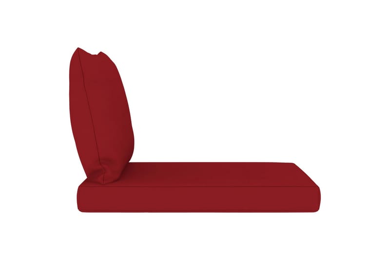 Hynder til pallesofa 2 stk. stof vinrød - Rød - Havemøbler - Hynder - Hynder til bænk & havesofa