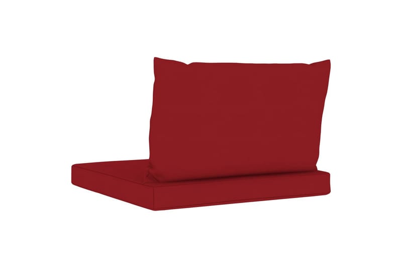 Hynder til pallesofa 2 stk. stof vinrød - Rød - Havemøbler - Hynder - Hynder til bænk & havesofa