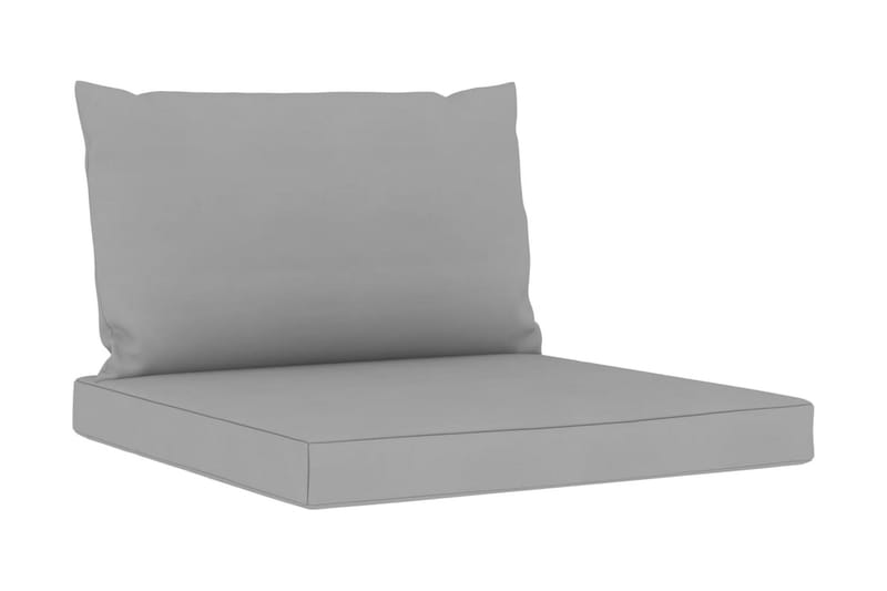 Hynder til pallesofa 2 stk. stof grå - Grå - Havemøbler - Hynder - Hynder til bænk & havesofa