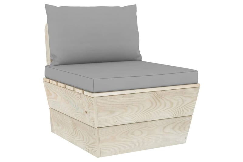 Hynder til pallesofa 2 stk. stof grå - Grå - Havemøbler - Hynder - Hynder til bænk & havesofa