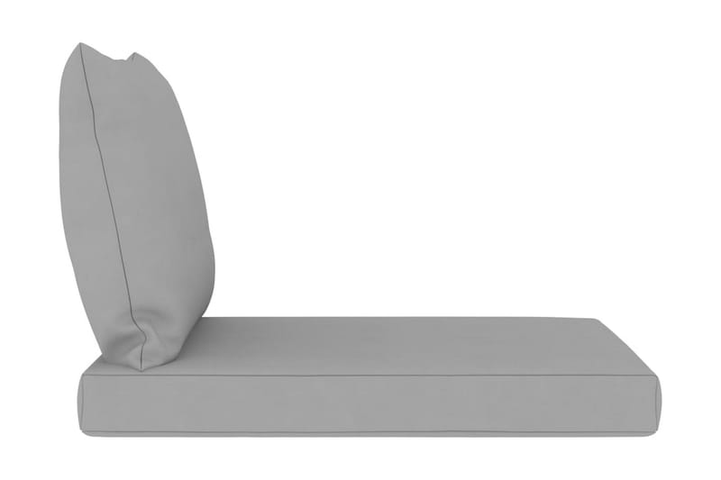 Hynder til pallesofa 2 stk. stof grå - Grå - Havemøbler - Hynder - Hynder til bænk & havesofa