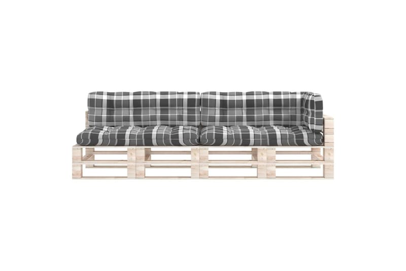 hynder til pallesofa 5 stk. gråternet mønster - Flerfarvet - Havemøbler - Hynder - Hynder til bænk & havesofa