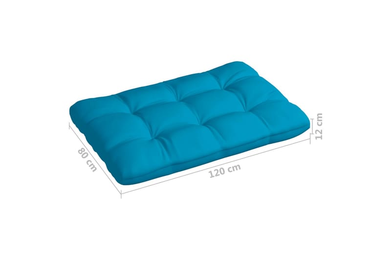 Hynder Til Pallesofa 2 Stk. Stof Blå - Blå - Havemøbler - Hynder - Hynder til bænk & havesofa