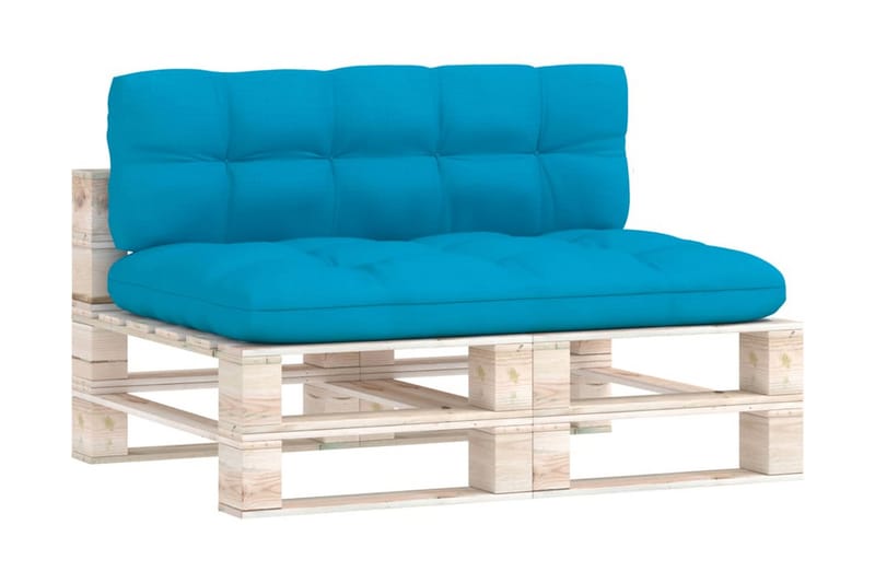Hynder Til Pallesofa 2 Stk. Stof Blå - Blå - Havemøbler - Hynder - Hynder til bænk & havesofa