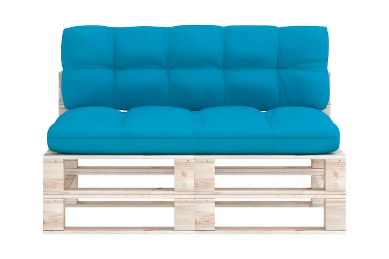 Hynder Til Pallesofa 2 Stk. Stof Blå - Blå - Havemøbler - Hynder - Hynder til bænk & havesofa