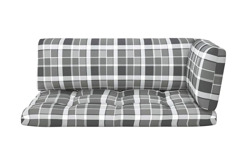 Hynder Til Pallesofa 3 Stk. Gråternet Mønster - Flerfarvet - Havemøbler - Hynder - Hynder til bænk & havesofa