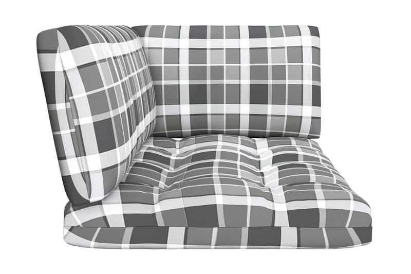 Hynder Til Pallesofa 3 Stk. Gråternet Mønster - Flerfarvet - Havemøbler - Hynder - Hynder til bænk & havesofa