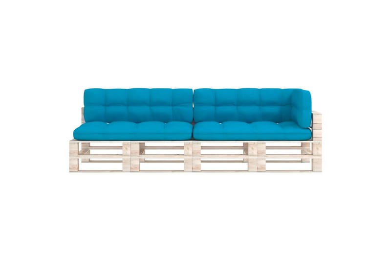Hynder Til Pallesofa 5 Stk. Blå - Blå - Havemøbler - Hynder - Hynder til bænk & havesofa