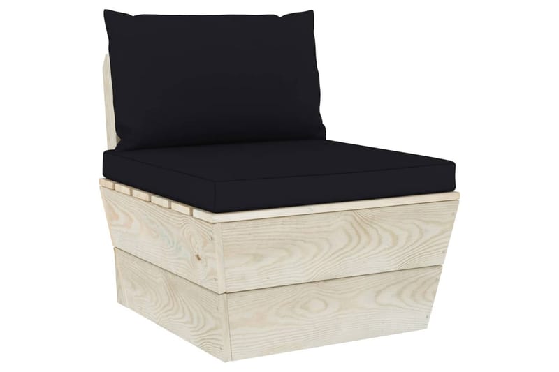 hynder til pallesofa 2 stk. stof sort - Sort - Havemøbler - Hynder - Hynder til bænk & havesofa