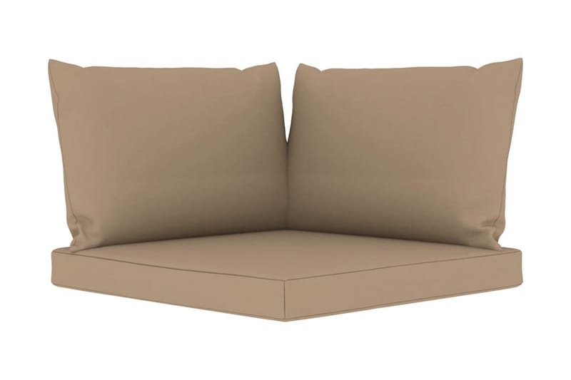 hynder til pallesofa 3 stk. stof gråbrun - Gråbrun - Havemøbler - Hynder - Hynder til bænk & havesofa