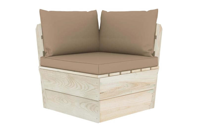 hynder til pallesofa 3 stk. stof gråbrun - Gråbrun - Havemøbler - Hynder - Hynder til bænk & havesofa