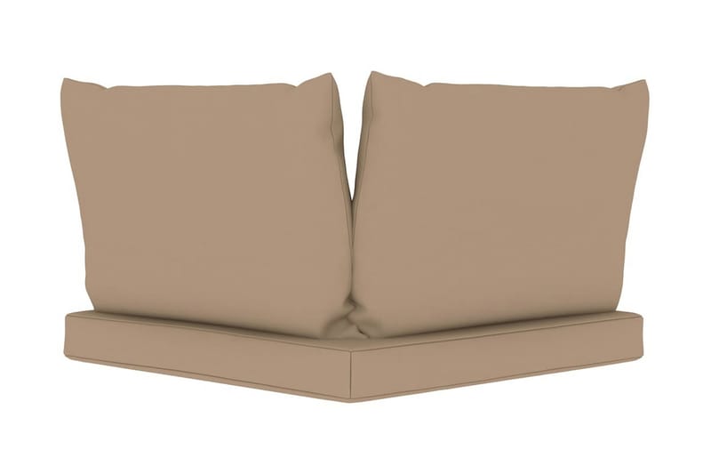 hynder til pallesofa 3 stk. stof gråbrun - Gråbrun - Havemøbler - Hynder - Hynder til bænk & havesofa