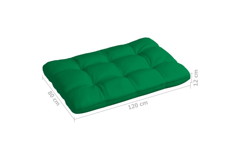 pallehynde 120x80x12 cm stof grøn - Grøn - Hynder til bænk & havesofa