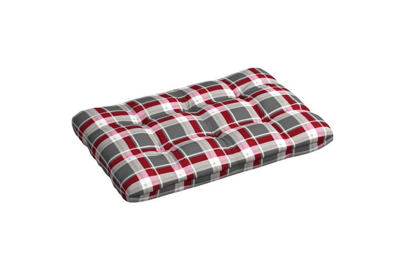 Pallehynde 120x80x12 cm stof ternet mønster rød - Flerfarvet - Havemøbler - Hynder - Hynder til bænk & havesofa