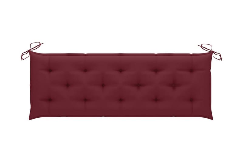 Hynde til havebænk 150x50x7 cm stof vinrød - Rød - Havemøbler - Hynder - Hynder til bænk & havesofa
