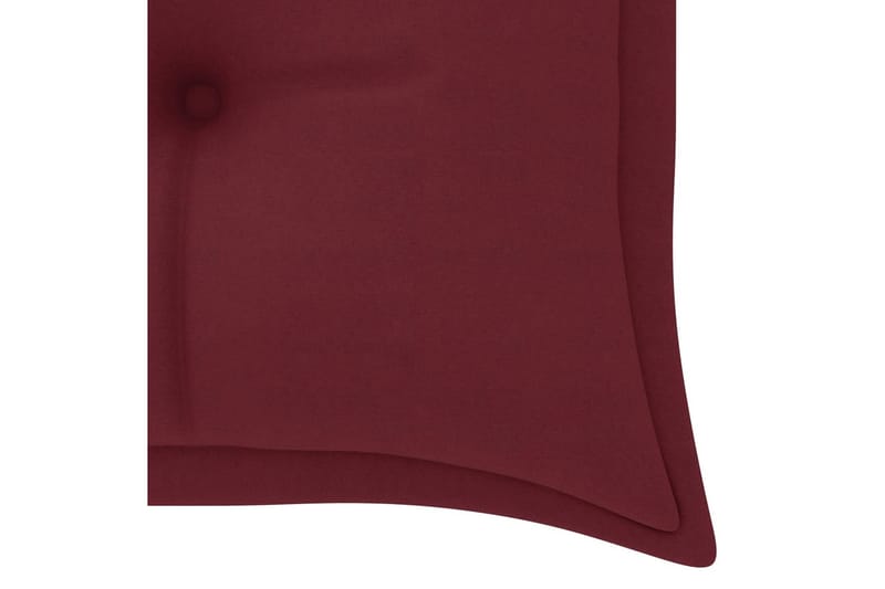 Hynde til havebænk 150x50x7 cm stof vinrød - Rød - Havemøbler - Hynder - Hynder til bænk & havesofa