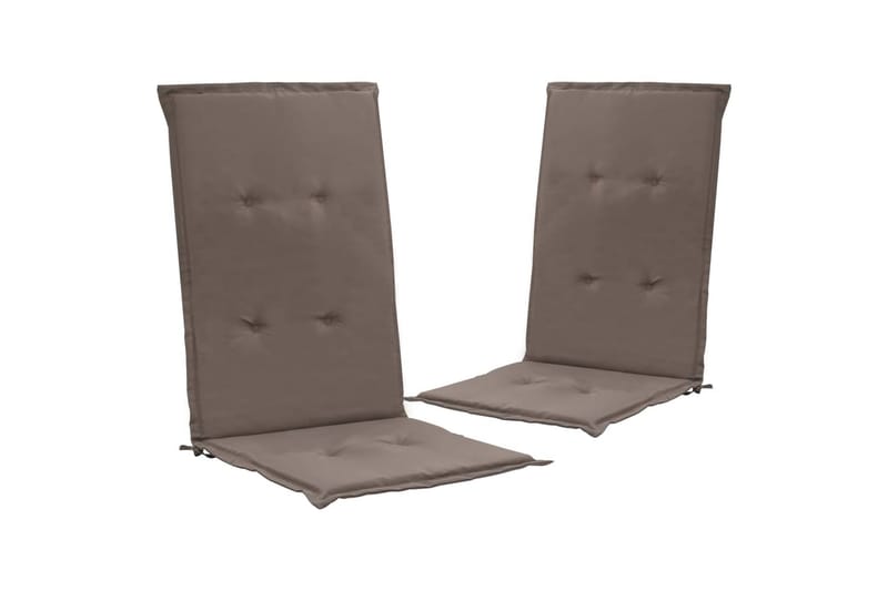 hynde til havestol 2 stk. 120 x 50 x 3 cm gråbrun - Grå - Havemøbler - Hynder - Positionshynder