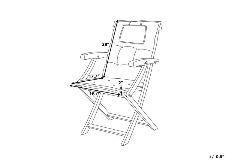 Krasley hynder havestol 2-stk - Blå - Havemøbler - Hynder - Positionshynder
