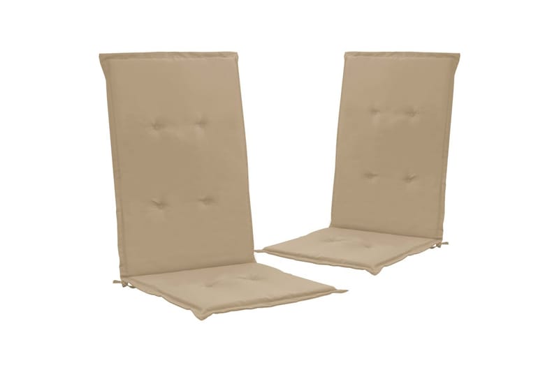 udendørshynder 2 stk. 120 x 50 x 3 cm beige - Beige - Positionshynder